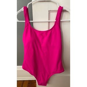 Hot pink one piece swimsuit